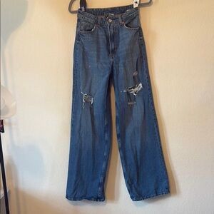 Classic Blue Distressed Women Jeans
